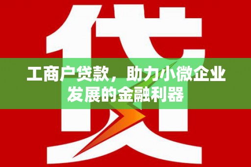 壮围工商户贷款,助力小微企业发展的金融利器 壮围工商户贷款,助力小微企业发展的金融利器