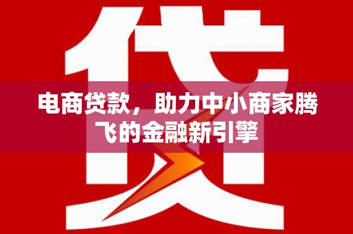 横县电商贷款，助力中小商家腾飞的金融新引擎