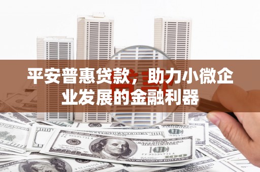 万载平安普惠贷款，助力小微企业发展的金融利器