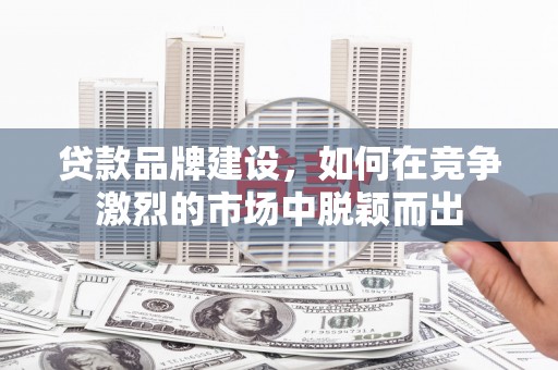 中坜贷款品牌建设，如何在竞争激烈的市场中脱颖而出