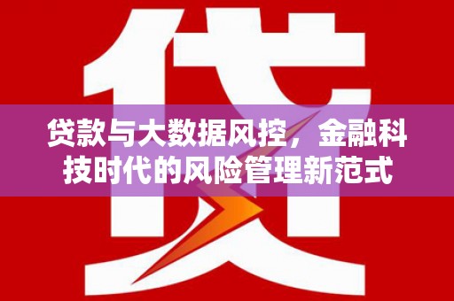 屏南贷款与大数据风控，金融科技时代的风险管理新范式