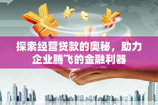潍坊探索经营贷款的奥秘，助力企业腾飞的金融利器