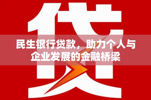 阳春民生银行贷款，助力个人与企业发展的金融桥梁