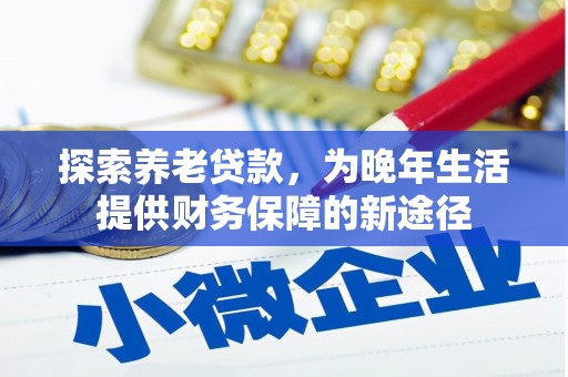 晋州探索养老贷款，为晚年生活提供财务保障的新途径