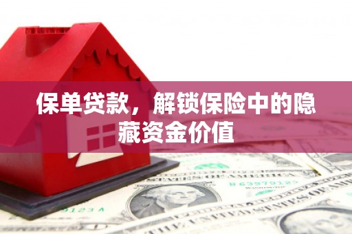 泗礁保单贷款，解锁保险中的隐藏资金价值