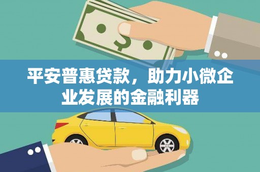 夏县平安普惠贷款，助力小微企业发展的金融利器
