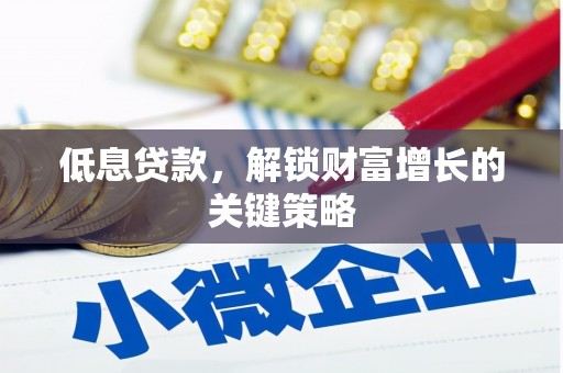 玉州低息贷款，解锁财富增长的关键策略