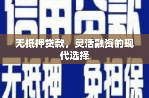 乌什无抵押贷款，灵活融资的现代选择