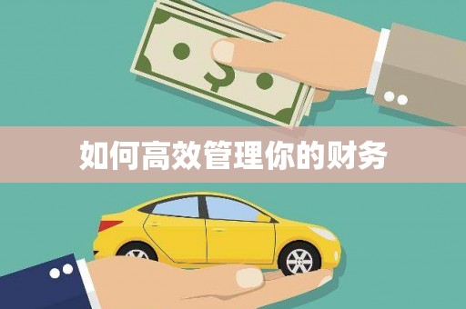 微山如何高效管理你的财务